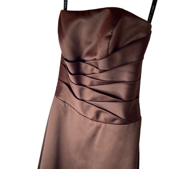 ALFRED ANGELO Espresso Satin Formal Dress - Picture 5 of 14
